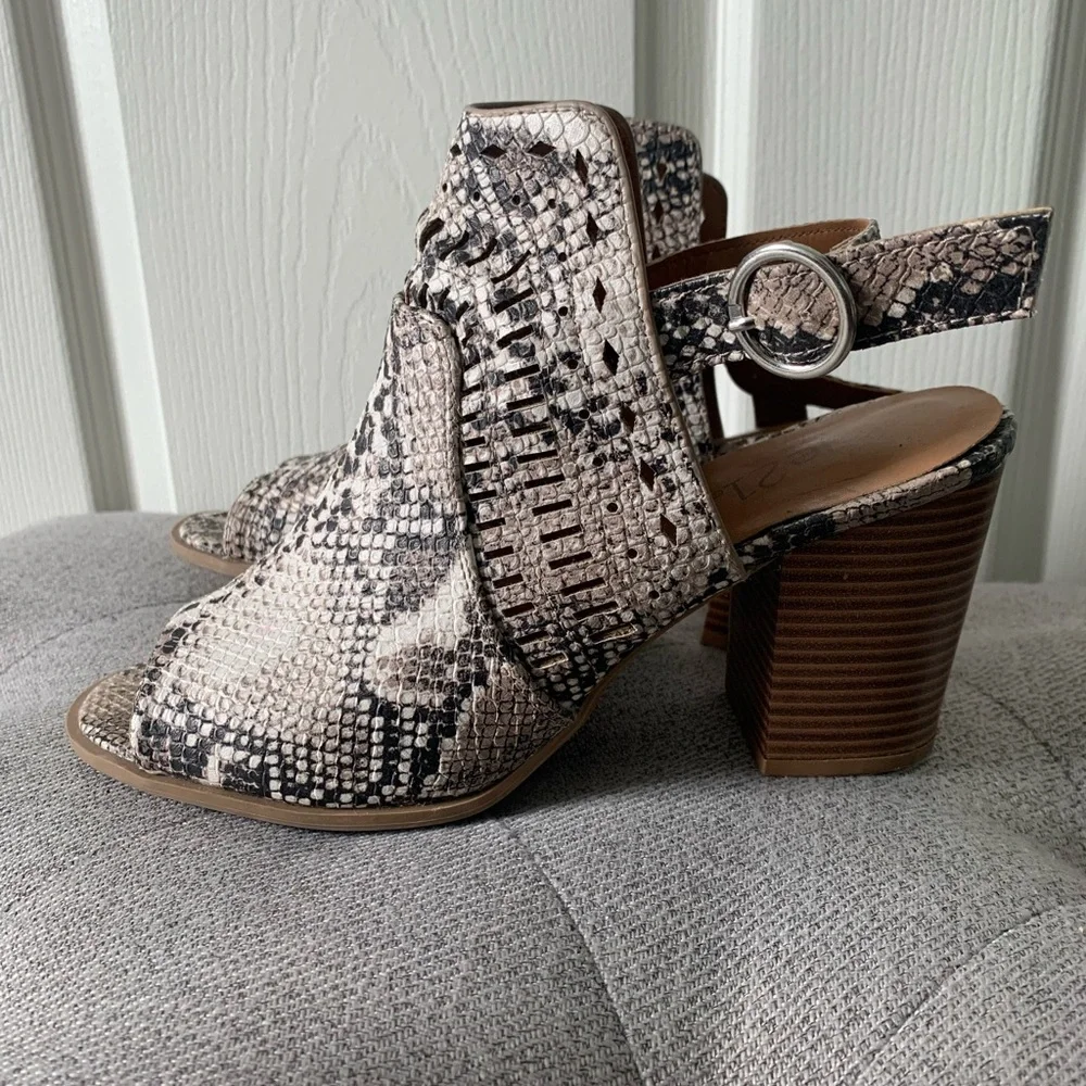 Snake Print Booties